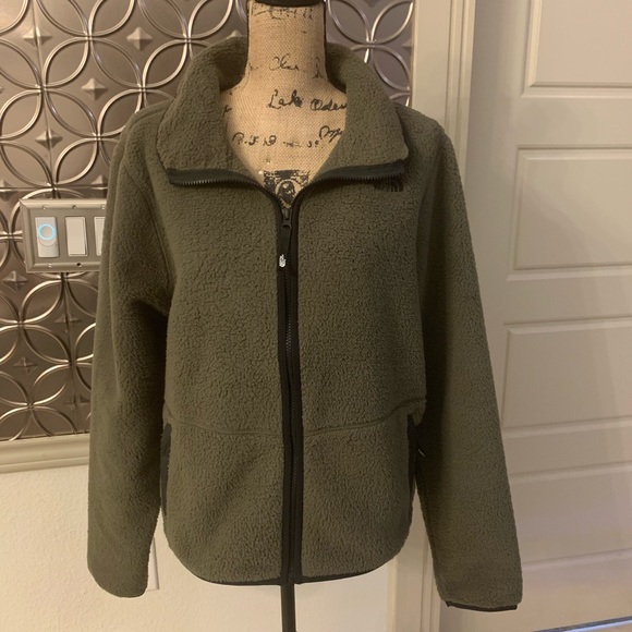 north face dunraven sherpa crop